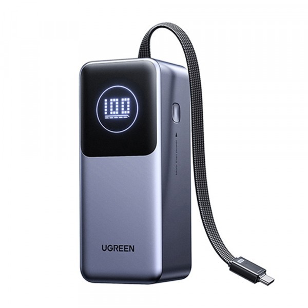 Baterie Externa UGREEN PB723, 20000mAh, 130W, QC + PD, 1 x USB-A - 2 x USB-C, Gri