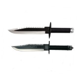 Cumpara ieftin Set 2 Cutite Vanatoare Rambo, Otel 440C, 25cm Lama, Teaca, Kit Supravietuire, IdeallStore&reg;