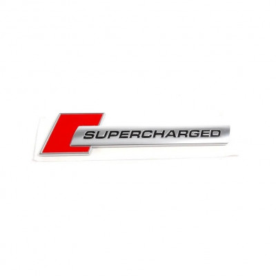 Emblema &amp;amp;quot;SUPERCHARGED&amp;amp;quot; culoare Crom Cod: TS-103 Automotive TrustedCars foto