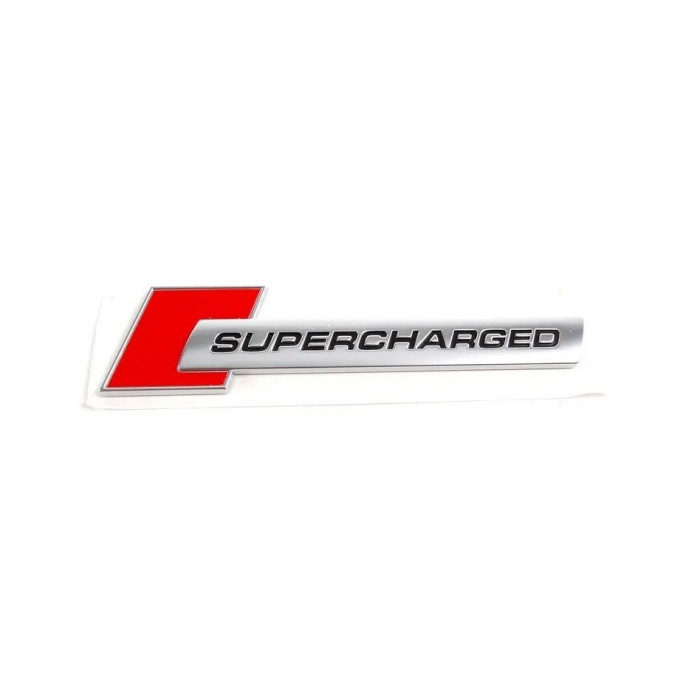 Emblema &amp;quot;SUPERCHARGED&amp;quot; culoare Crom Cod: TS-103 Automotive TrustedCars