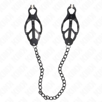 KINK - JAPANESE CLOVER NIPPLE CLAMPS WITH CHAIN BLACK 30 CM foto