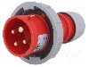 Conector alimentare AC, IEC 60309, IP67, 16A, 400V AC, 4 pini, PCE - 0142-6