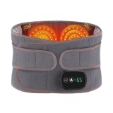 Centura electrica pentru abdomen, functie de incalzire, cu 3 niveluri temperatura, masaj cu vibratii, controler de afisare digitala, gri