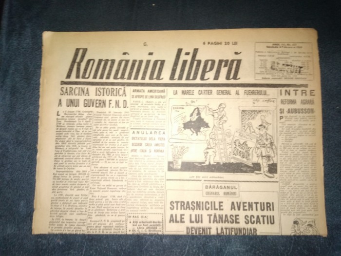 ZIAR ROMANIA LIBERA 3 FEBRUARIE 1945