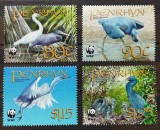 BC106, Penrhyn 2008, serie fauna, pasari (vezi si poza pe spate), wwf