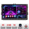 Navigatie VW Skoda Seat Edotec Incell 9 inch 1K 4+64 carplay android auto radio internet Wifi 5Ghz EDT-E205-RK CarStore Technology