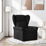 vidaXL Fotoliu rabatabil, negru, material textil