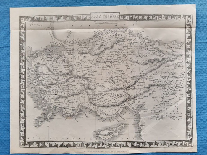Harta a Asiei Mici, tipar c.1850