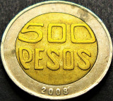 Moneda bimetalica 500 PESOS - COLUMBIA, anul 2008 * cod 1743 B