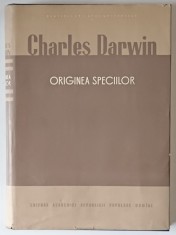 ORIGINEA SPECIILOR , PRIN SELECTIE NATURALA SAU PASTRAREA RASELOR FAVORIZATE IN LUPTA PENTRU EXISTENTA de CHARLES DARWIN , 1957 foto
