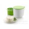 Recipient pentru Preparat Branza, Flippy, Capac de Silicon, Cheese Maker din Plastic, Strecuratoare, 17x14.5x12.8 cm, Verde