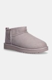 UGG cizme de zăpadă din piele &icirc;ntoarsă Classic Ultra Mini culoarea violet, 1116109-PSK