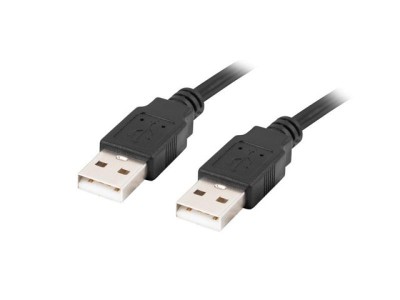 Cablu USB-A M/M 2.0 1,8 m negru foto