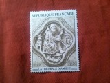 Serie 1 valoare Franta 1969 Sculptura in Catedrala Amiens