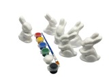 Set de Paste din Polistiren pentru Pictat cu Acuarele si Pensula, 6 Iepurasi, Oem