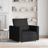 vidaXL Canapea extensibilă single Negru 90 x 165 x 87 cm țesătură 42002686