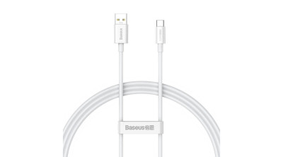 Baseus Superior Series Cablu USB la USB-C 65 W, PD, 1m (alb) foto