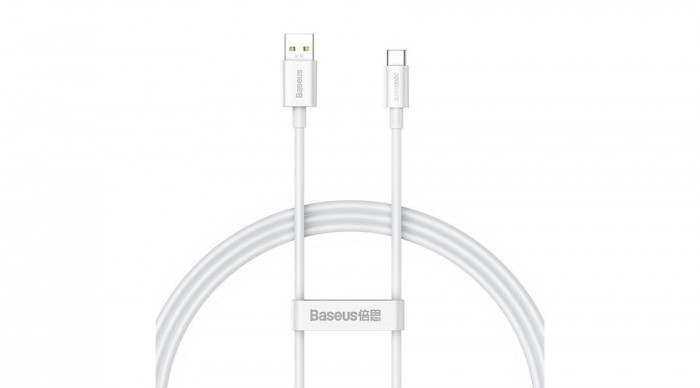 Baseus Superior Series Cablu USB la USB-C 65 W, PD, 1m (alb)