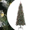 Brad de Crăciun artificial cu 300 LED Verde 86 x 86 x 210 cm