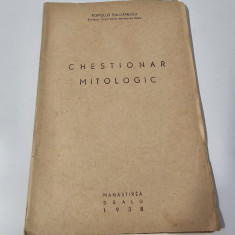 Carte veche 1938 Romulus Vulcanescu Chestionar mitologic