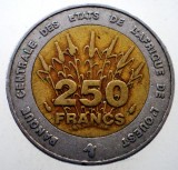 2.260 AFRICA DE VEST WEST AFRICAN STATES 250 FRANCS FRANCI 1992 BIMETAL