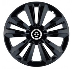 Set 4 capace roti pentru Renault Nou, model Terra Black, R16