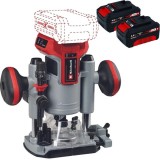 Einhell TP-RO 18 Li BL PXC + Twinpack - Masina de frezat 6 8 mm + Set 2 acumulatori Li-Ion 18 V 4 Ah