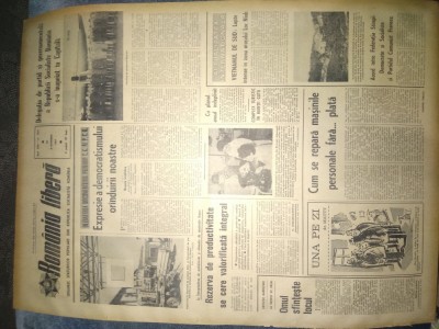 ZIARUL ROMANIA LIBERA 9 NOIEMBRIE 1967 foto