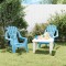 vidaXL Scaune grădină copii 2 buc. albastru 37x34x44 cm PP aspect lemn