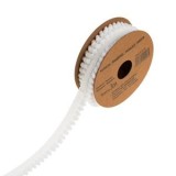 Panglică cu Pompoane, 3m x 9mm, Albă, CMCLASS