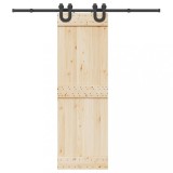 VidaXL Set feronerie pentru uși glisante, negru, 200 cm, oțel