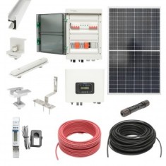 Kit complet fotovoltaic ON-GRID cu invertor 6KW DEYE si panouri solare POLYCROWN 14x415W, smart meter, sitem prindere pe tigala/tabla
