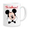 Cana alba personalizata Te iubesc, model mickey mouse, INOVATIX&reg;. 330ml