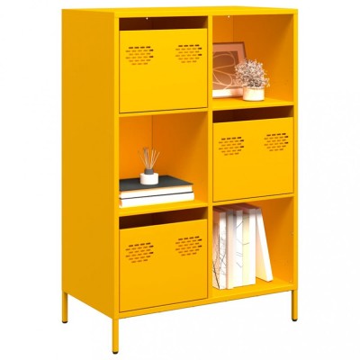 Gossi dulap inalt, galben mustar, 68x39x103,5 cm, otel foto