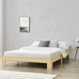 Rama pat lemn brad Raisio H140 culoarea lemnului 204 x 144 x 30 cm [en.casa] HausGarden Leisure, [en.casa]