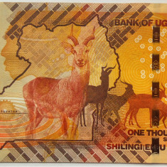 BANCNOTA exotica 1000 SHILINGI - UGANDA, anul 2017 *cod 764 = UNC