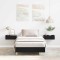 vidaXL Cadru de pat Stejar negru 75 x 190 cm Lemn compozit 862865