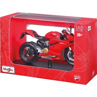 Maisto motocicleta metalica cu stand ducati 1199 panigale scara 1 la 12 foto