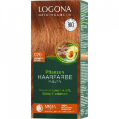 Vopsea de par 100 % naturala, 100g BLOND CARAMEL - Nuanta 020 Logona foto