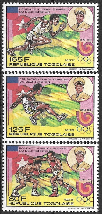 B1895 - Togo 1989 - Sport 3v.,neuzat perfecta stare
