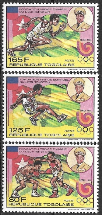 B1895 - Togo 1989 - Sport 3v.,neuzat perfecta stare