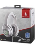 Casti Cu Fir Spartan Gear Medusa Alb/gri Pentru Pc/ps4/ps5/xbox One/xbox Series X/nsw NSW|PC|PS4|PS5|XBOX ONE|XBOX SERIES X