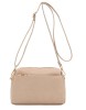 Geanta Dama Crossbody FashionPuzzle Crem, 3 Compartimente, Piele Sintetica, Curea Ajustabila, Resigilata