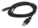 Cablu USB 2.0 USB-A la USB-C 2m Negru PVC
