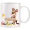 Cana alba personalizata pentru Paste, imagine cu iepuras,, INOVATIX&reg;. 330ml
