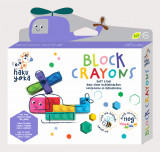 Creioane cerate interconectabile Block Crayons - Elicopter, Haku Yoka, Avenir