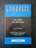 HERMAN PARRET - LA MISE EN DISCOURS