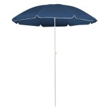 vidaXL Umbrelă de soare de grădină, st&acirc;lp din oțel, albastru, 180 cm 315538