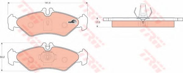 Set placute frana,frana disc VW LT II bus (2DB, 2DE, 2DK) (1996 - 2006) TRW GDB1262