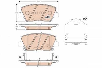TRW GDB3549 COTEC set placute frana,frana disc foto
